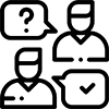 Connect with an interview icon